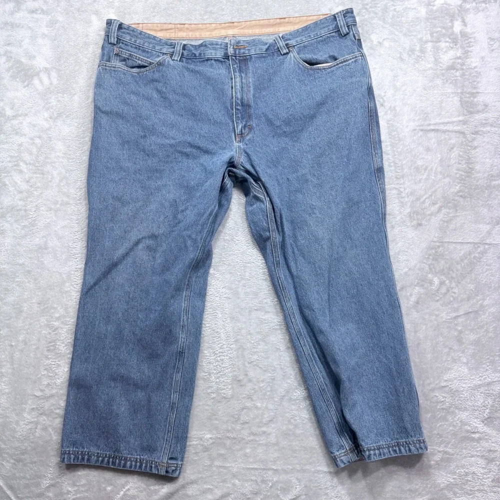 Duluth Trading Co Jeans Mens 46x28 Blue Relaxed Fit Straight Leg Cotton Denim